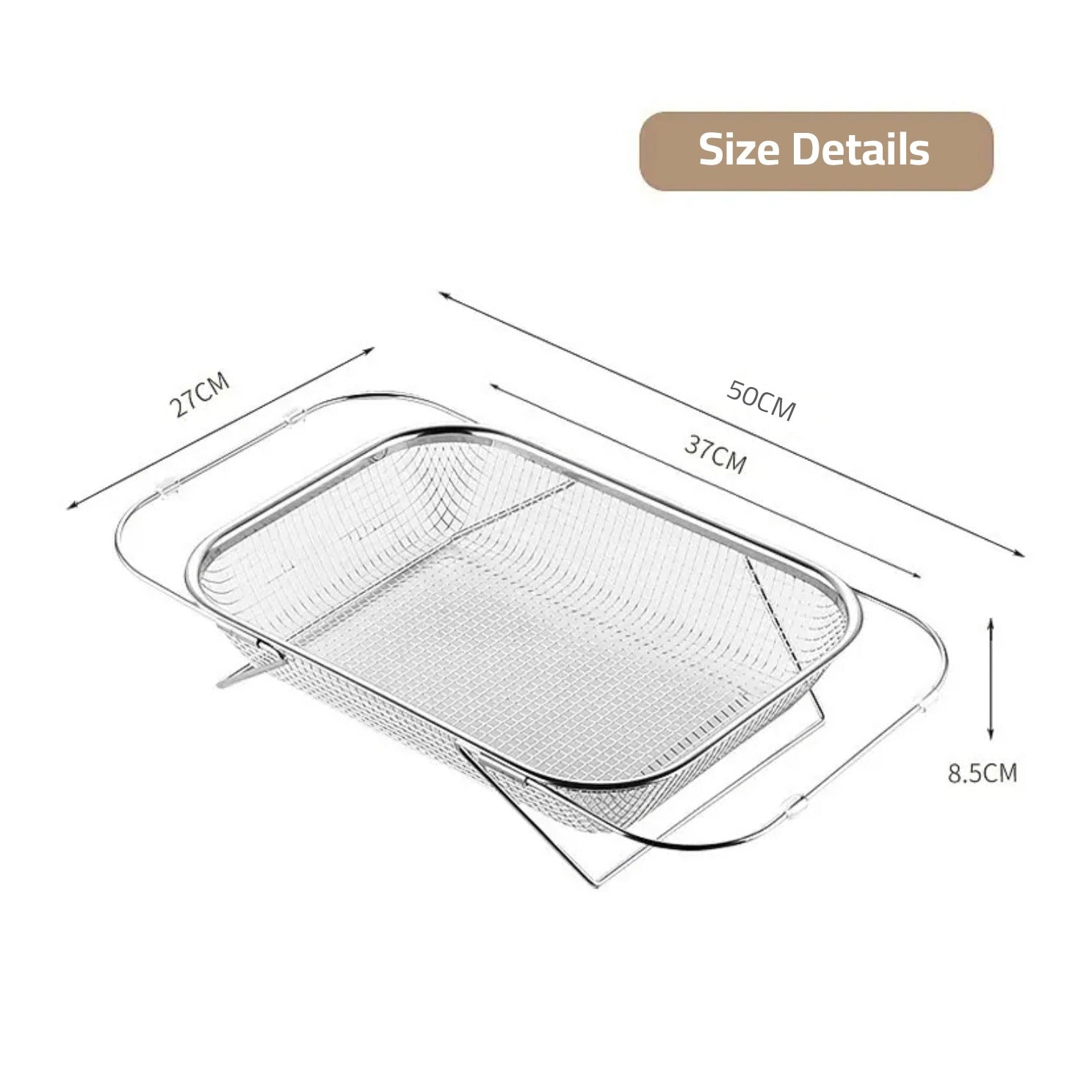 Size Details Of Sink Drain Basket Colande.