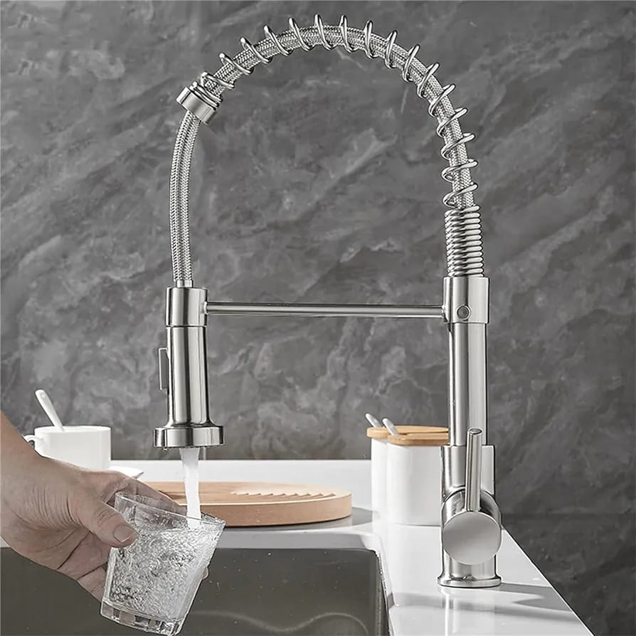 Kitchen Faucet with Pull Down Sprayer, 360° Rotation Hot and Cold Kitchen Sink Mixer Tap Kitchen Faucet with Pull Down Sprayer, 360° Rotation Hot and Cold Kitchen Sink Mixer Tap