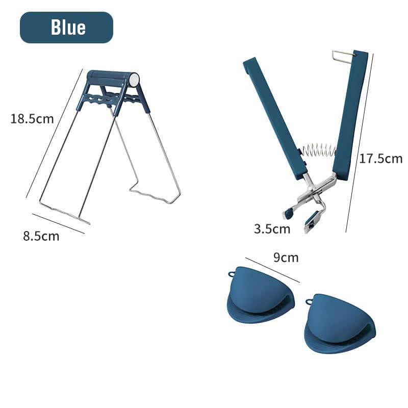 Size Of Blue Anti-scald Dish Clip Set Kitchen Gadgets.