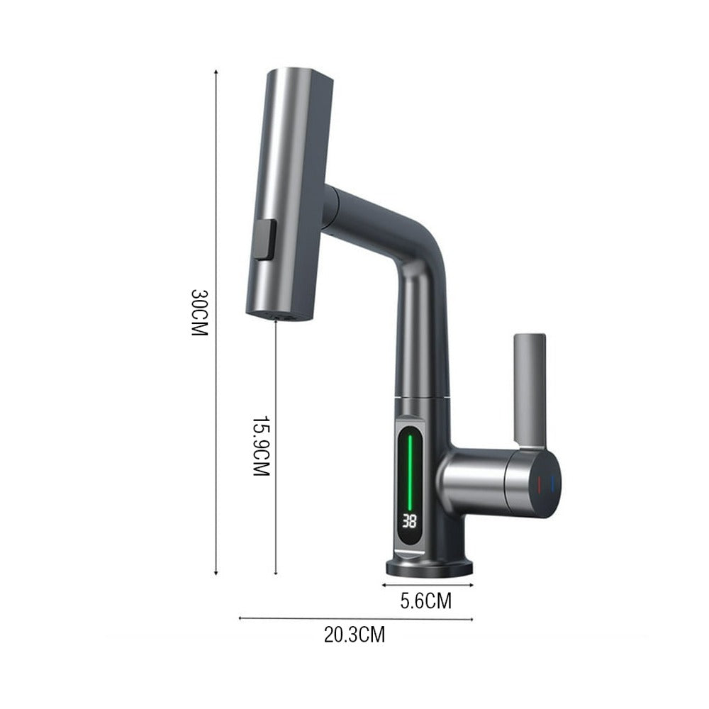 Size Of Digital Display Pull Type Kitchen Faucet.