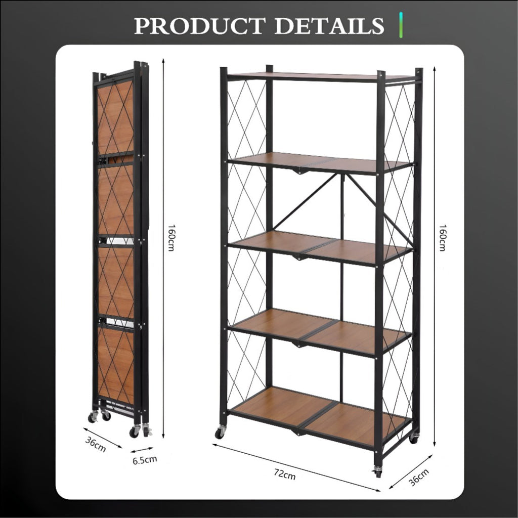 Multi-tier Storage Shelves – Folding Wooden Organizer Rack for Home & Office Multi-tier Storage Shelves – Folding Wooden Organizer Rack for Home & Office