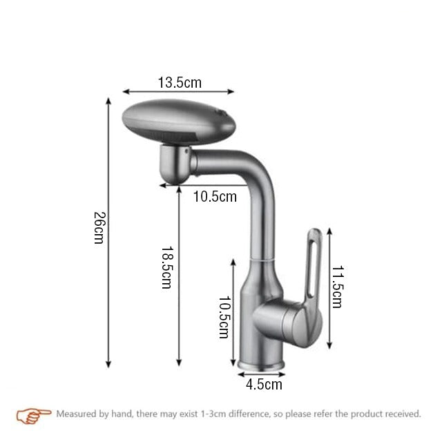 Size Of 360° Rotating Kitchen Faucet.