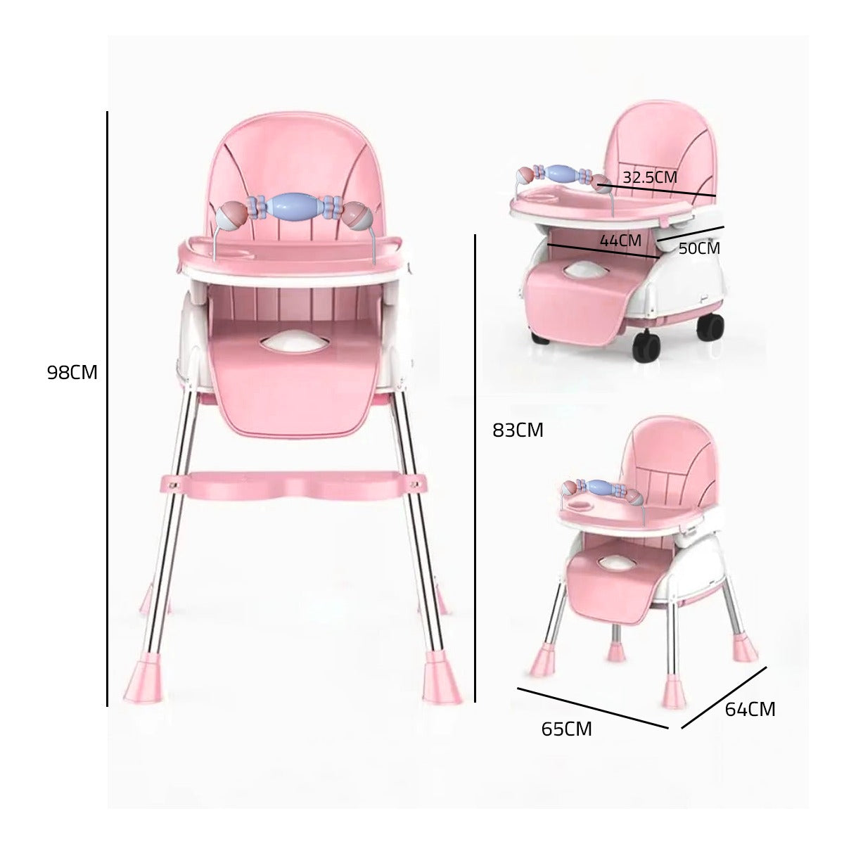 Size Of Baby Feeding High Chair.