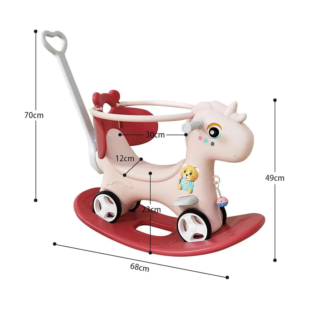 Size Of Baby Rocking Horse In Red Color.