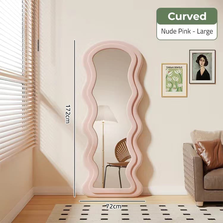 Size Of Curve shaped Full-Length Mirror.