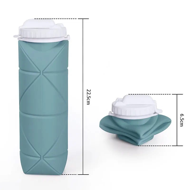 Size  Of Foldable Silicone Travel Water Bottle.