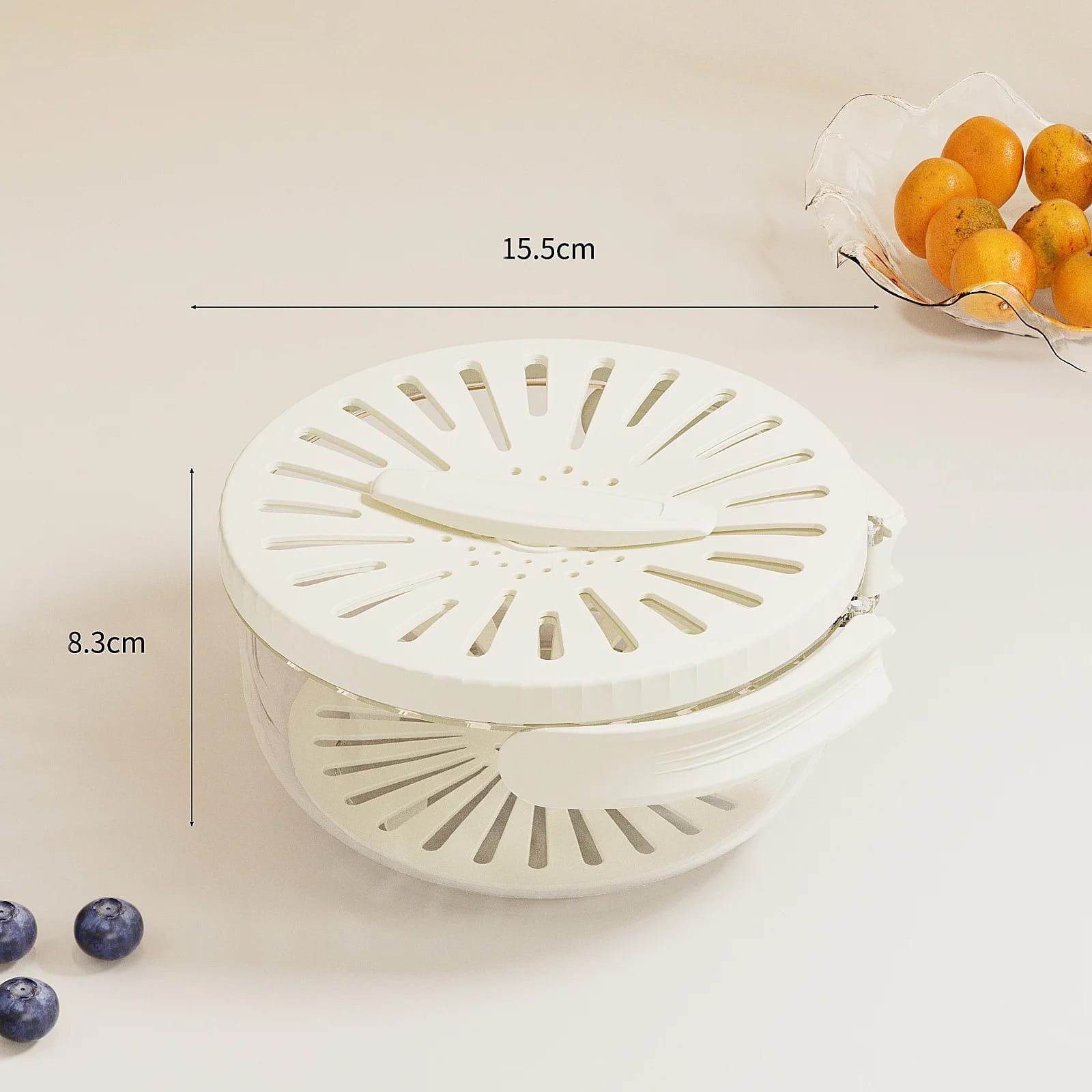 Size Of Fruit Drain Basket with Lid.