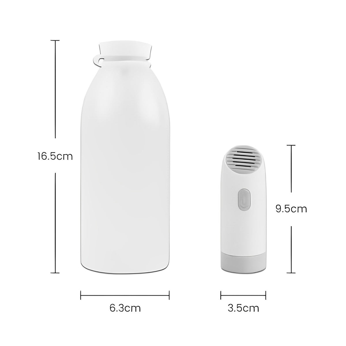 Size Of Portable Electric Flushing Device.