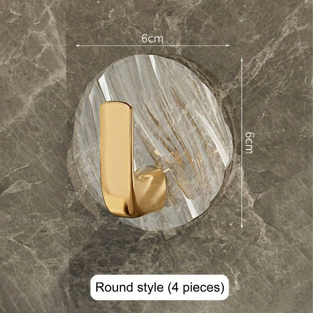 4 Pcs Self Adhesive Wall Hooks, Modern Acrylic Wall Hanger 4 Pcs Self Adhesive Wall Hooks, Modern Acrylic Wall Hanger