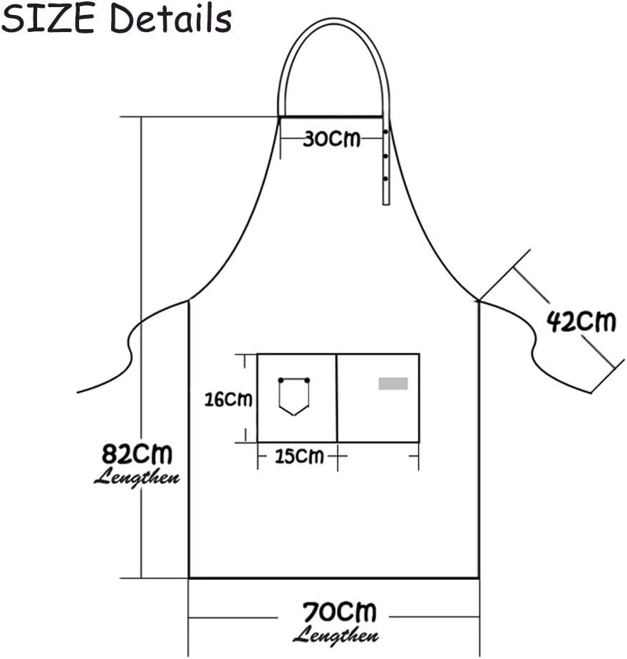 Size Of Unisex Adjustable Kitchen Chef Apron.