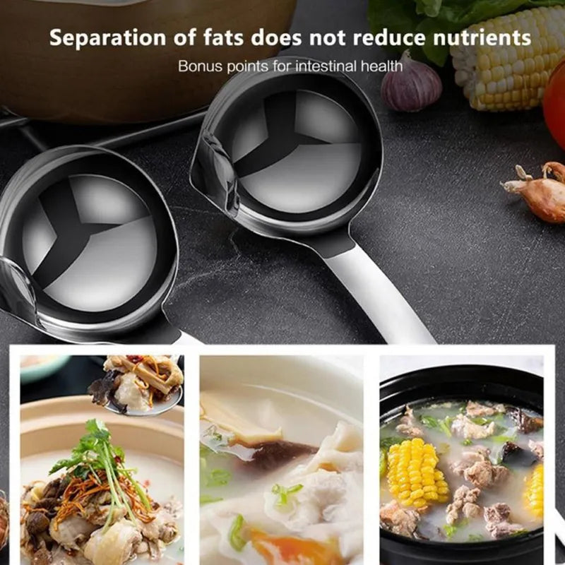 Stainless Steel Oil Separating Skimmer Spoon Stainless Steel Oil Separating Skimmer Spoon