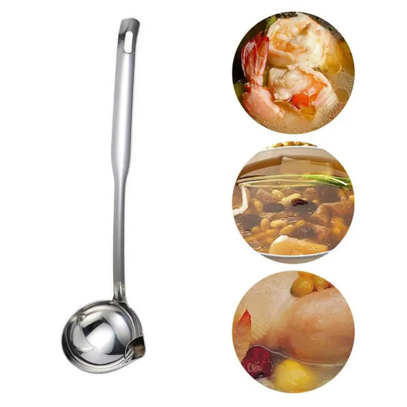 Stainless Steel Oil Separating Skimmer Spoon Stainless Steel Oil Separating Skimmer Spoon