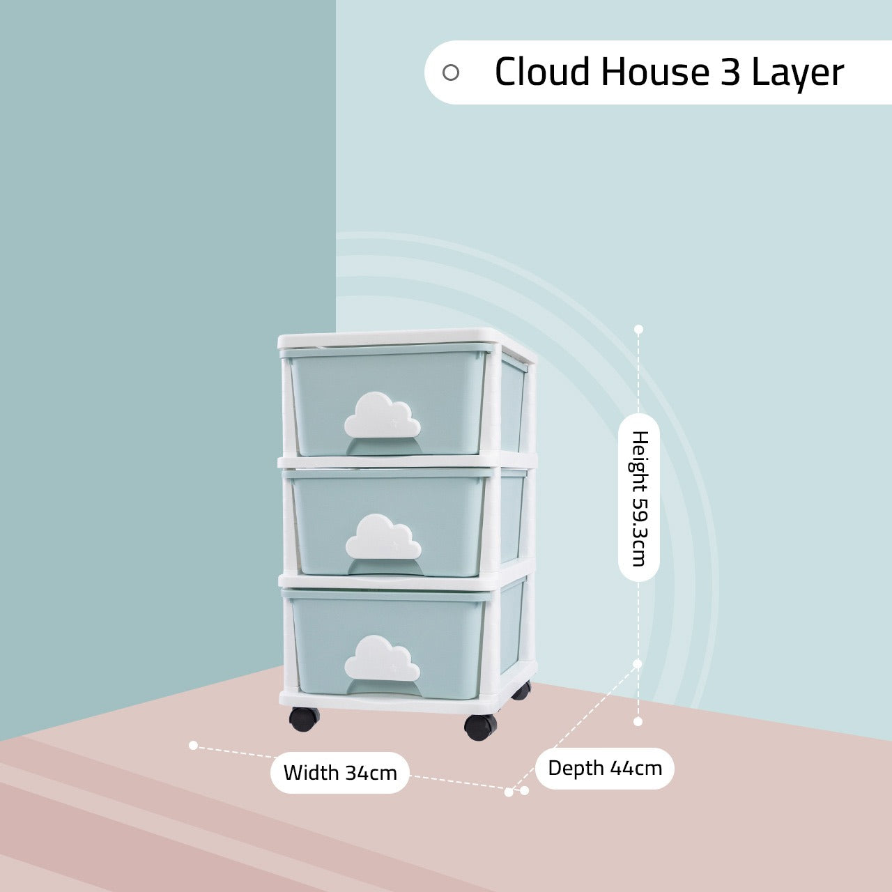 Small Drawer Storage Box Of Baby Multi-Layer Drawer Type Wardrobe Shelf.