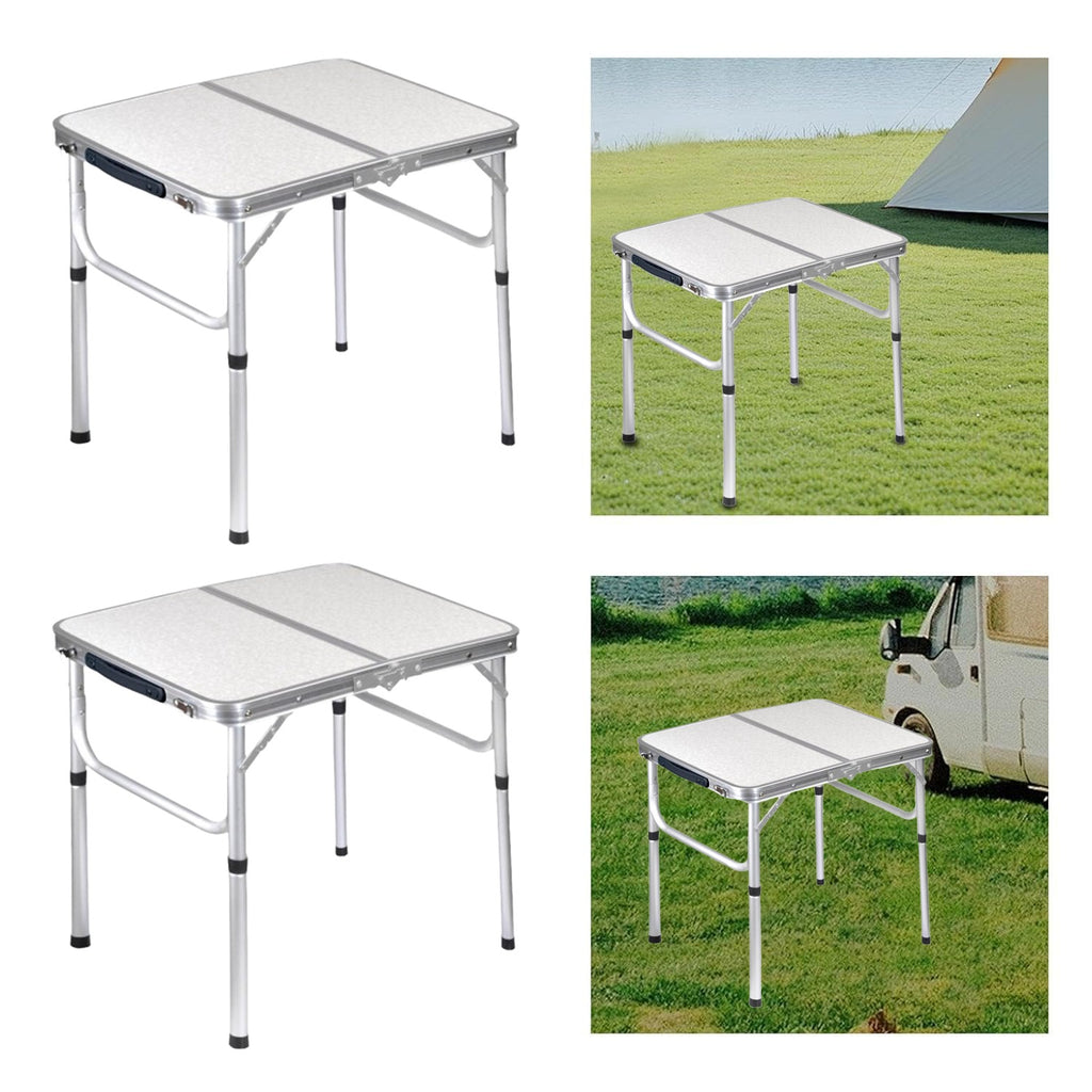 Small Folding Aluminum Table, Portable Outdoor Camping Table, Adjustab