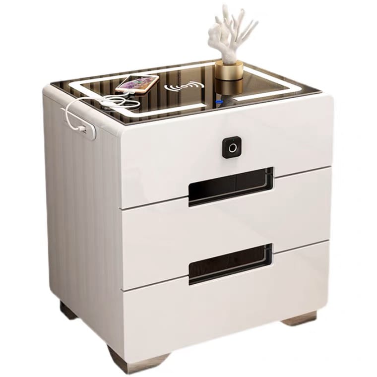 Smart Bedside Table, Bedroom Sofa Side Cabinet with Lights, USB Charging Smart Bedside Table, Bedroom Sofa Side Cabinet with Lights, USB Charging