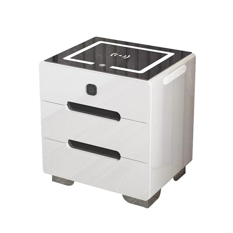 Smart Bedside Table, Bedroom Sofa Side Cabinet with Lights, USB Charging Smart Bedside Table, Bedroom Sofa Side Cabinet with Lights, USB Charging