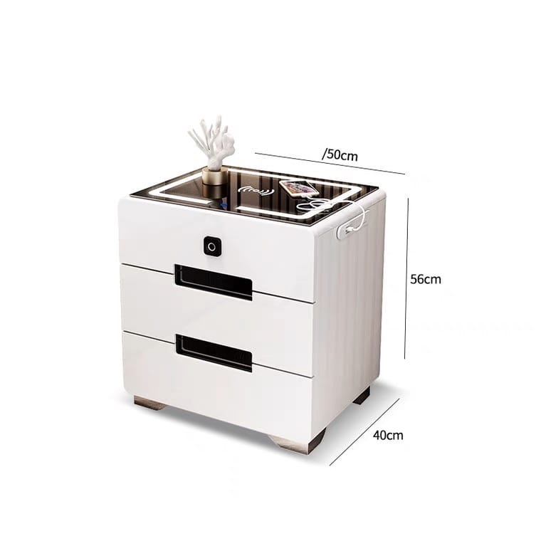 Smart Bedside Table, Bedroom Sofa Side Cabinet with Lights, USB Charging Smart Bedside Table, Bedroom Sofa Side Cabinet with Lights, USB Charging