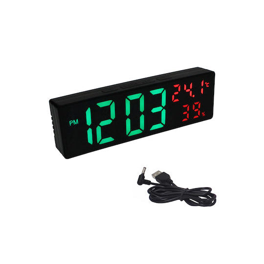 Smart Digital Alarm Clock, LED Digital Wall / Desktop Clock with Temperature & Humidity Display Smart Digital Alarm Clock, LED Digital Wall / Desktop Clock with Temperature & Humidity Display