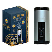 Smart Electric Bukhoor Burner with packaging on a white background