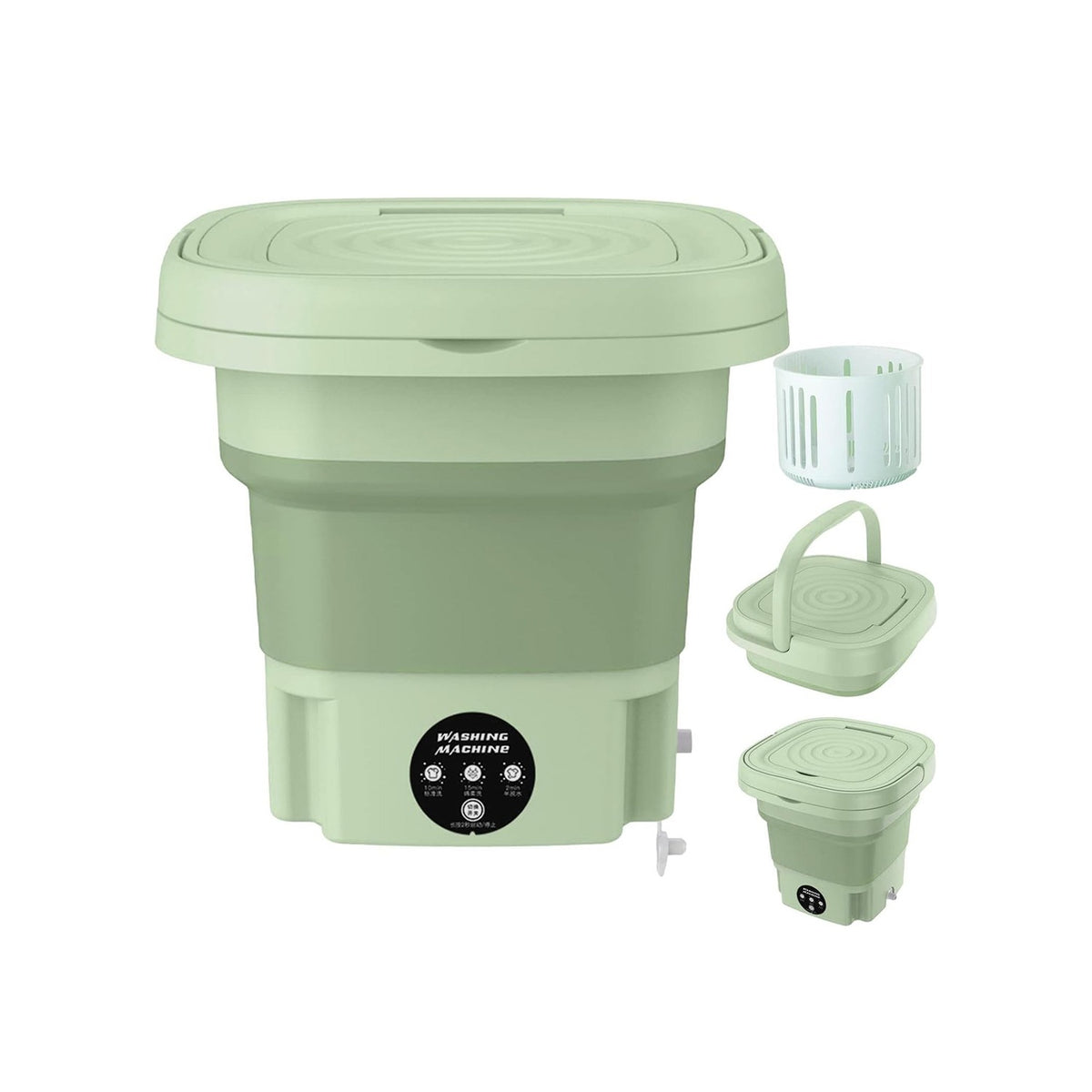 Smart Folding Mini Portable Washing Machine on a white background