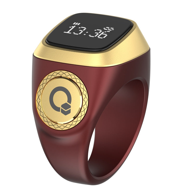 A Smart Tasbih Ring Counter in Brown Color.