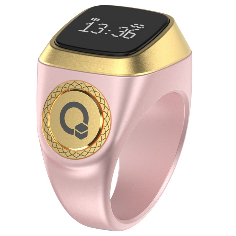 A Smart Tasbih Ring Counter in Pink Color.