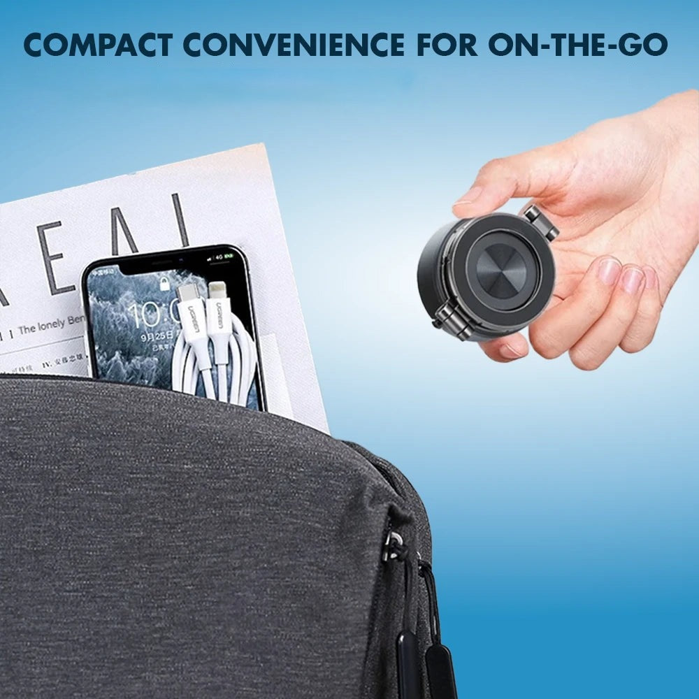 A Person is Keeping Smart Vacuum Suction Phone Holder Type-C On His Bag.