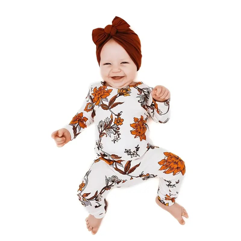 A Cute Baby Wearing Soft Headband.