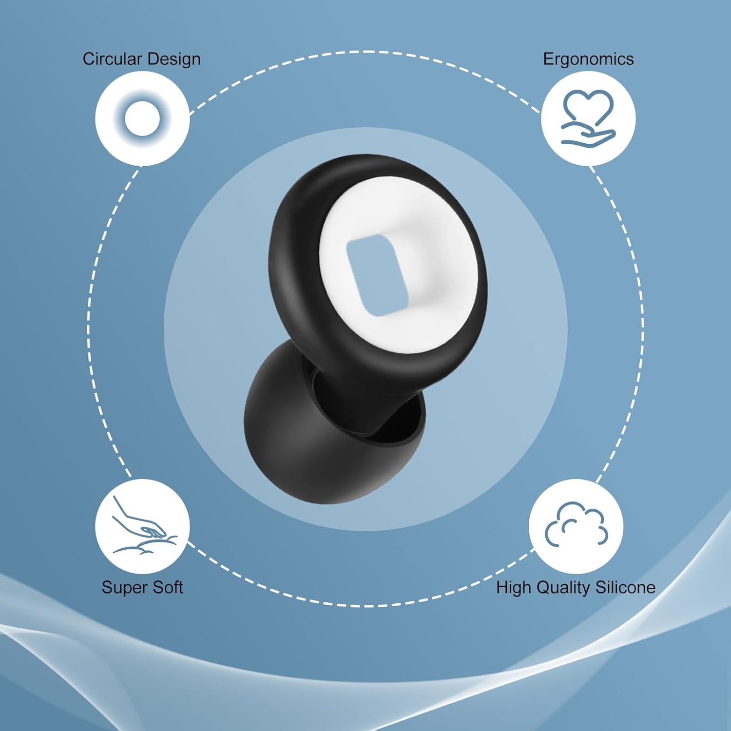 Soft Silicone Ear Plug For Noise Reduction