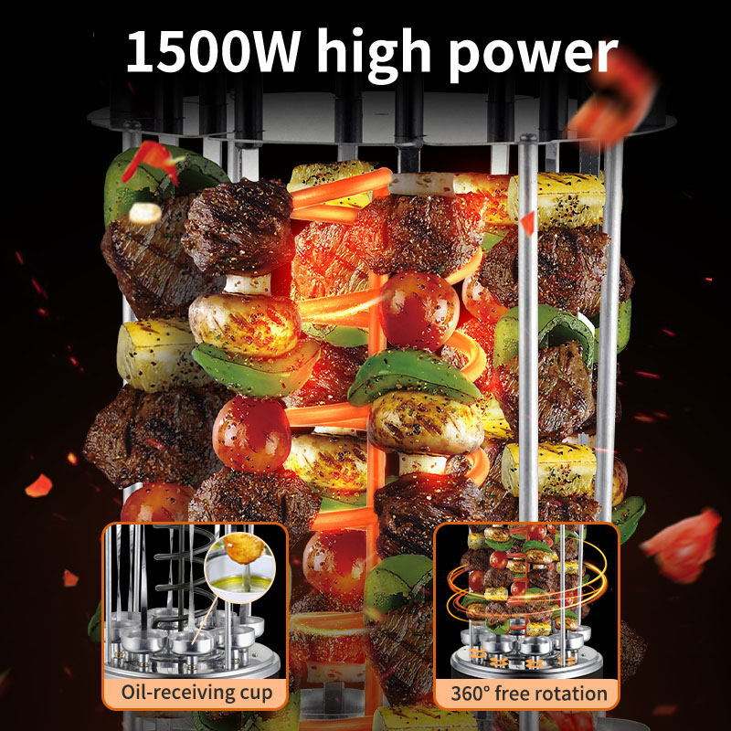 High Power Feature Of Sokany Electric Barbecue Skewers Grill.