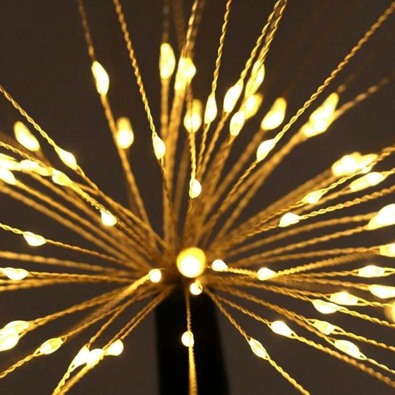 Close View Of Solar Firework Garden Light.