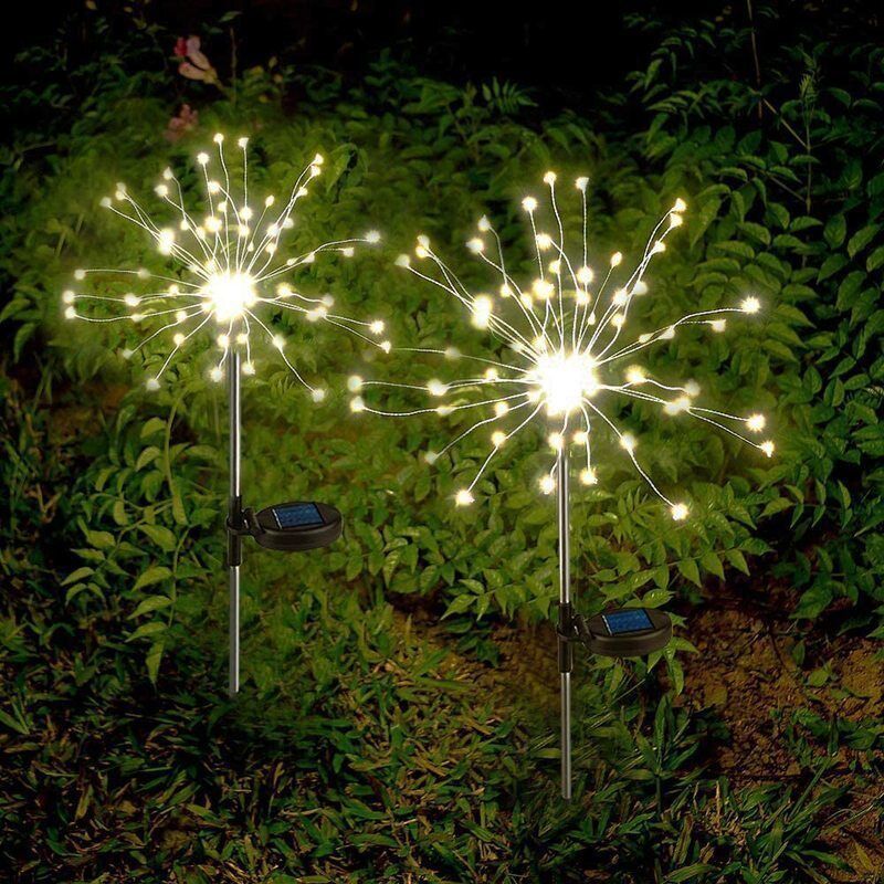 Solar Firework Garden Lights are Placed at Garden Area.