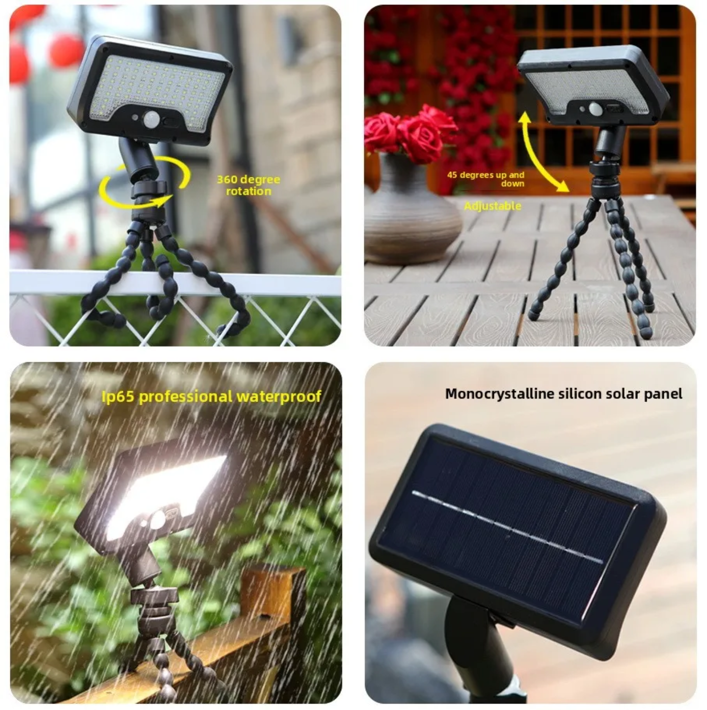 Solar Motion Sensor Light is Kept at Different Areas.