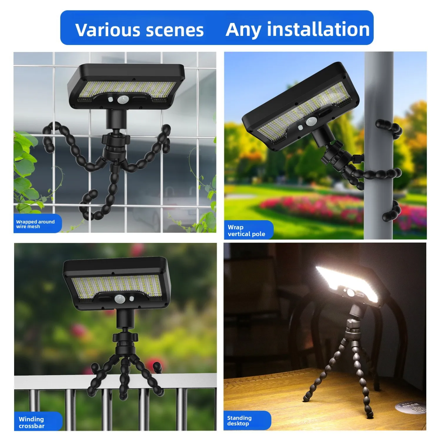 Solar Motion Sensor Light is Installed at Different Areas