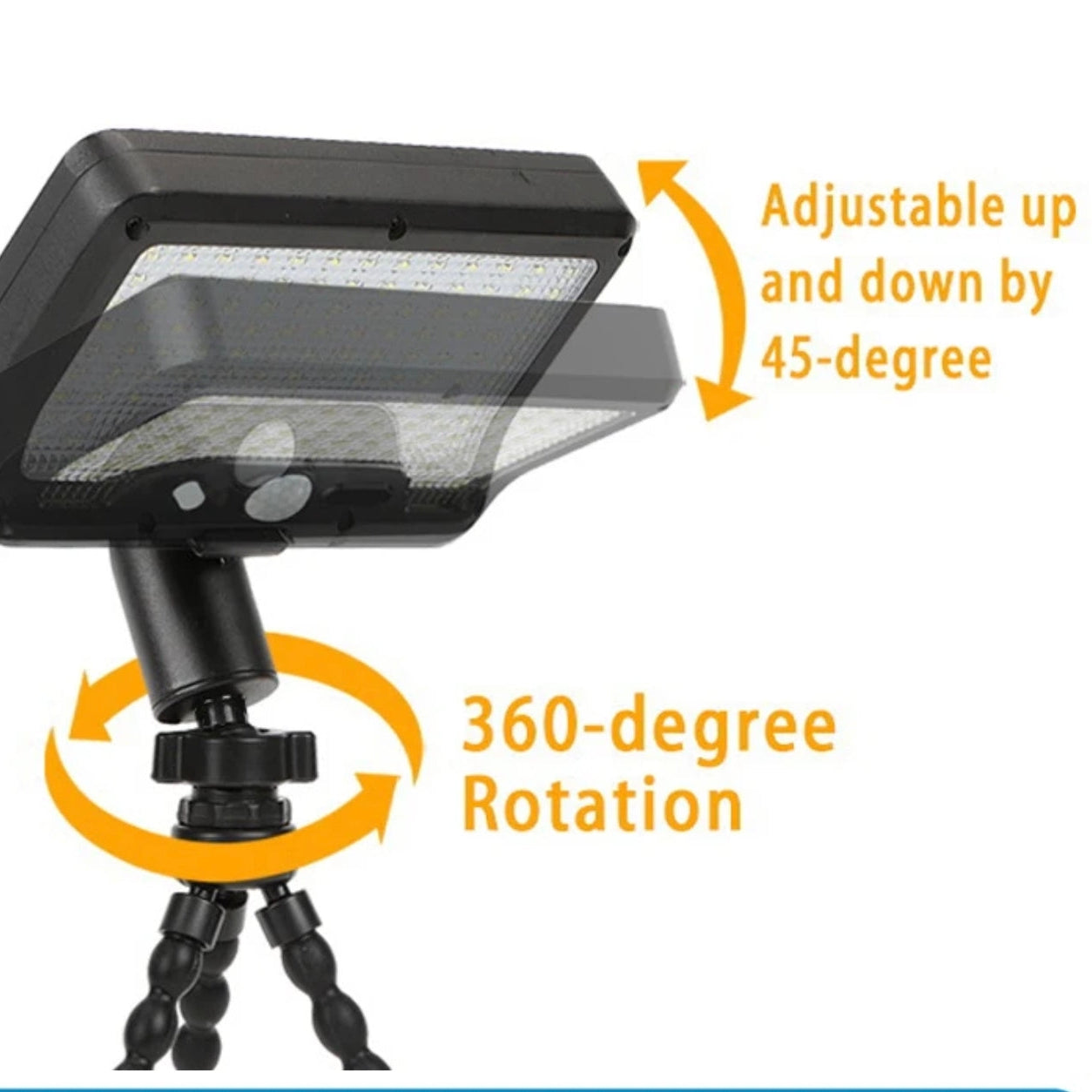 Rotation and angle feature of Solar Motion Sensor Light .