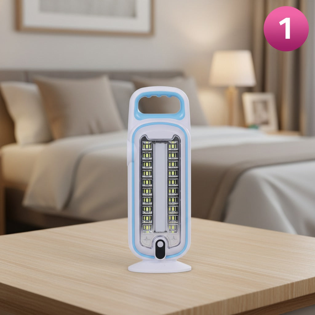 Solar Rechargeable LED Light is Kept on a Table.