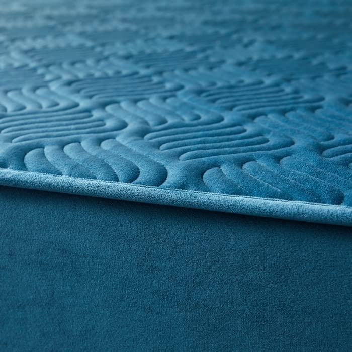 Fitted Size Washable Thicken Quilted Velvet Solid Color Mattress Bedsheet + 2 Pillow Case