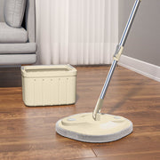 Spin Mop Bucket Set on a wooden floor.