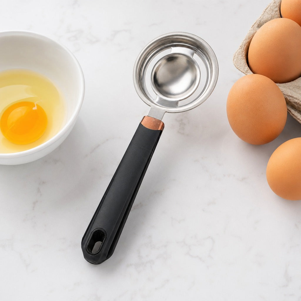 Stainless Steel Egg Yolk Separator Spoon, Easy Egg White & Yolk Separator Kitchen Tool Stainless Steel Egg Yolk Separator Spoon, Easy Egg White & Yolk Separator Kitchen Tool