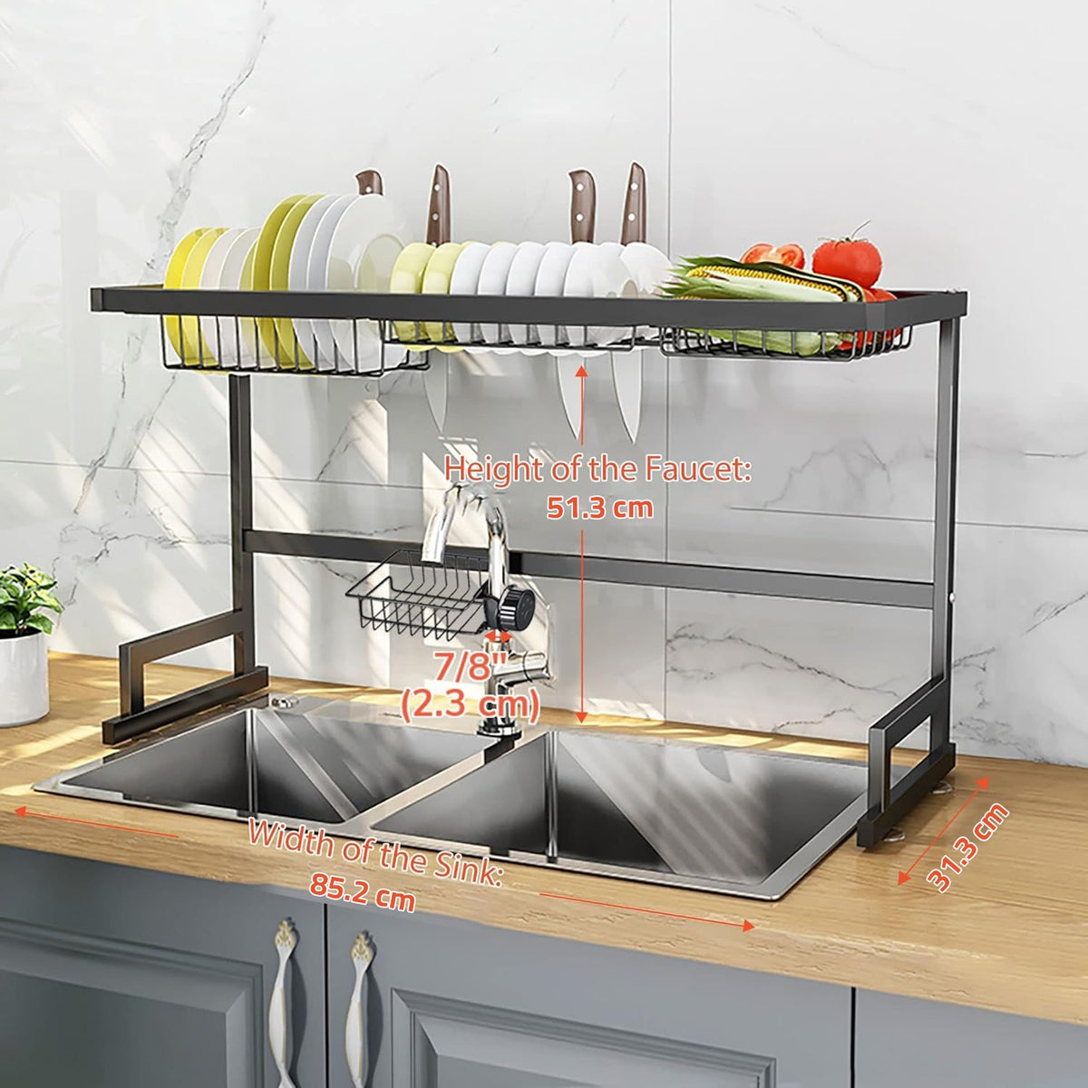 size detail of Stainless Steel Kitchen Rack