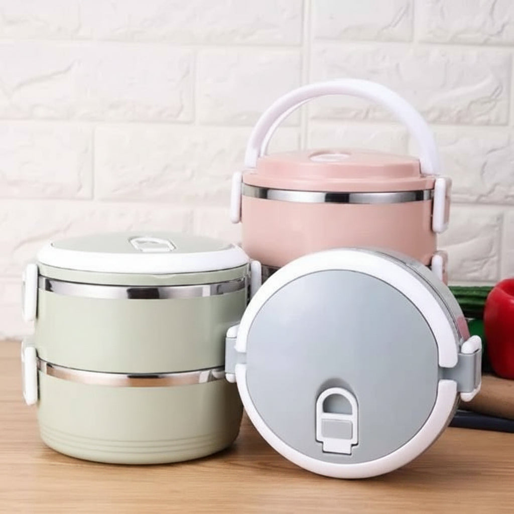Stainless Steel Lunch Box, Portable Stackable Food Storage Container