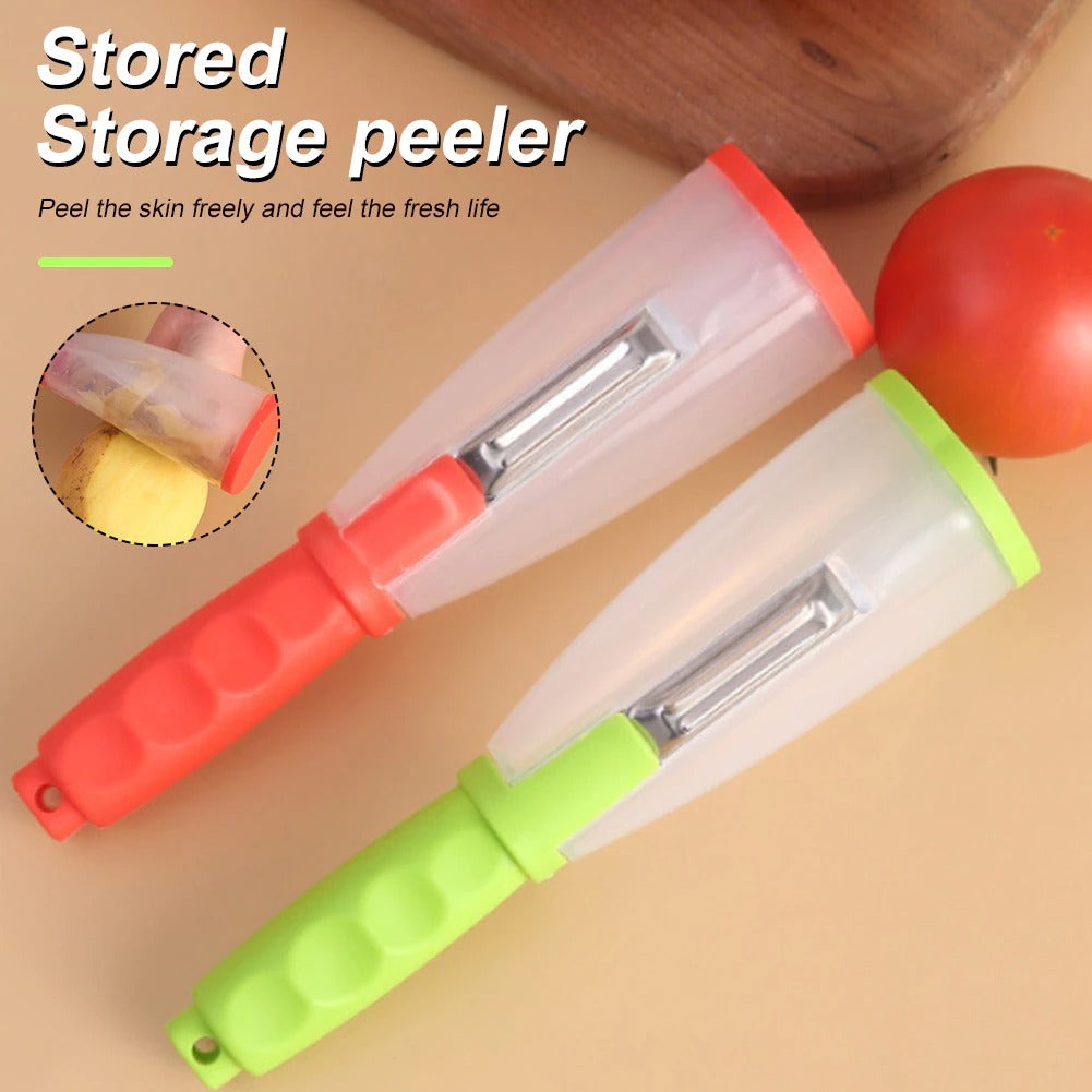 Multifunctional Stainless Steel Peeler With Container.