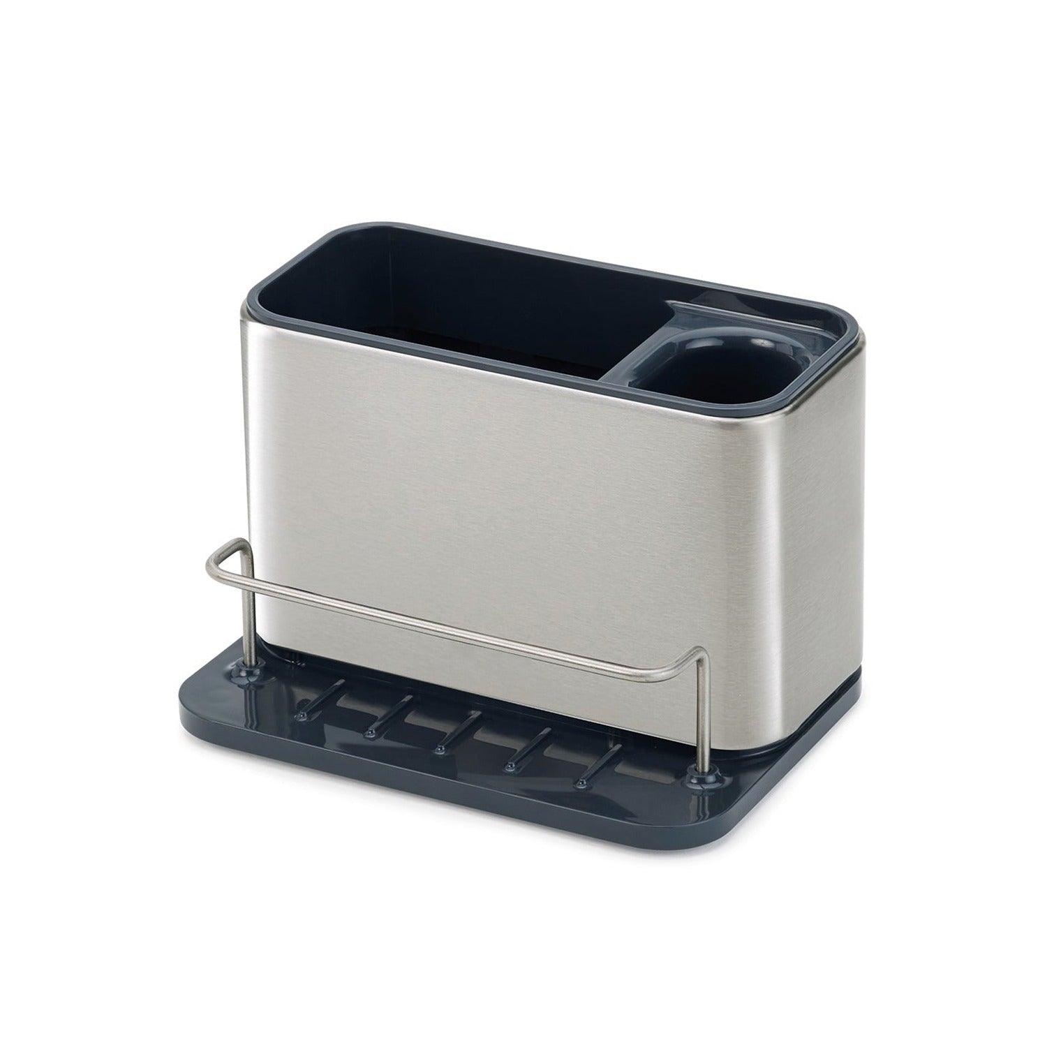 A Stainless Steel Sink Organizer Rack.