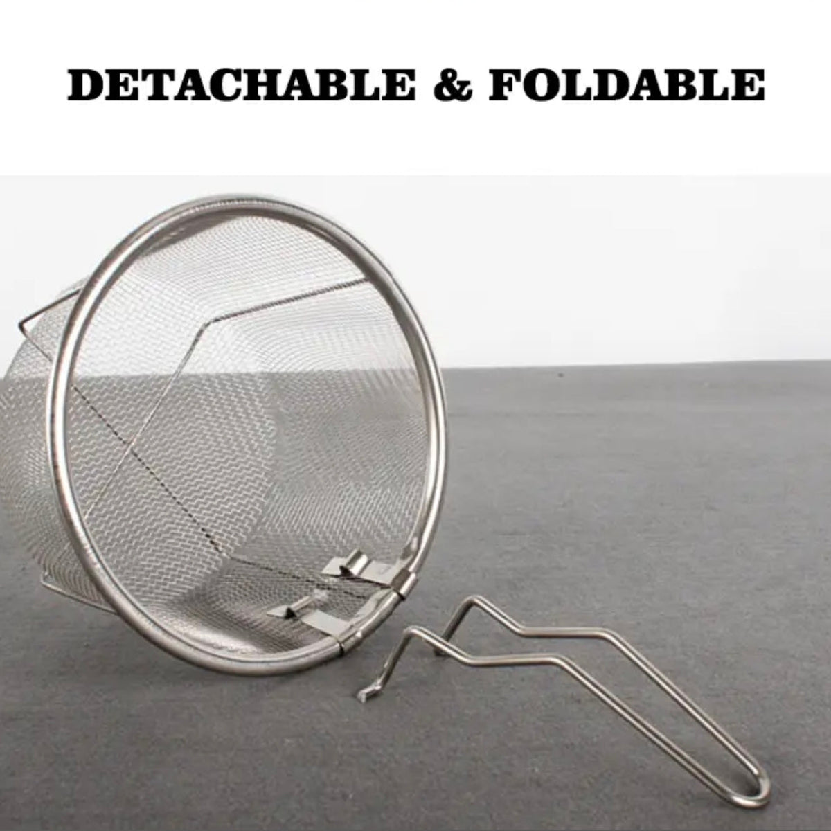 Detachable and foldable Deep Fry Basket 