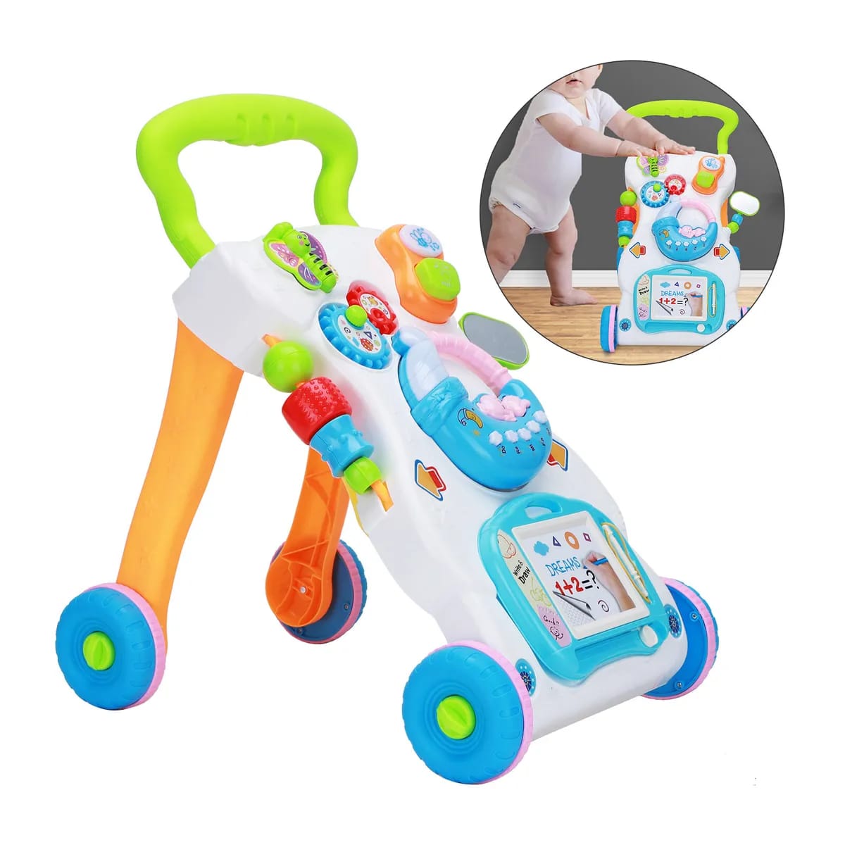 A Baby is Stepping With Children Music Walker.