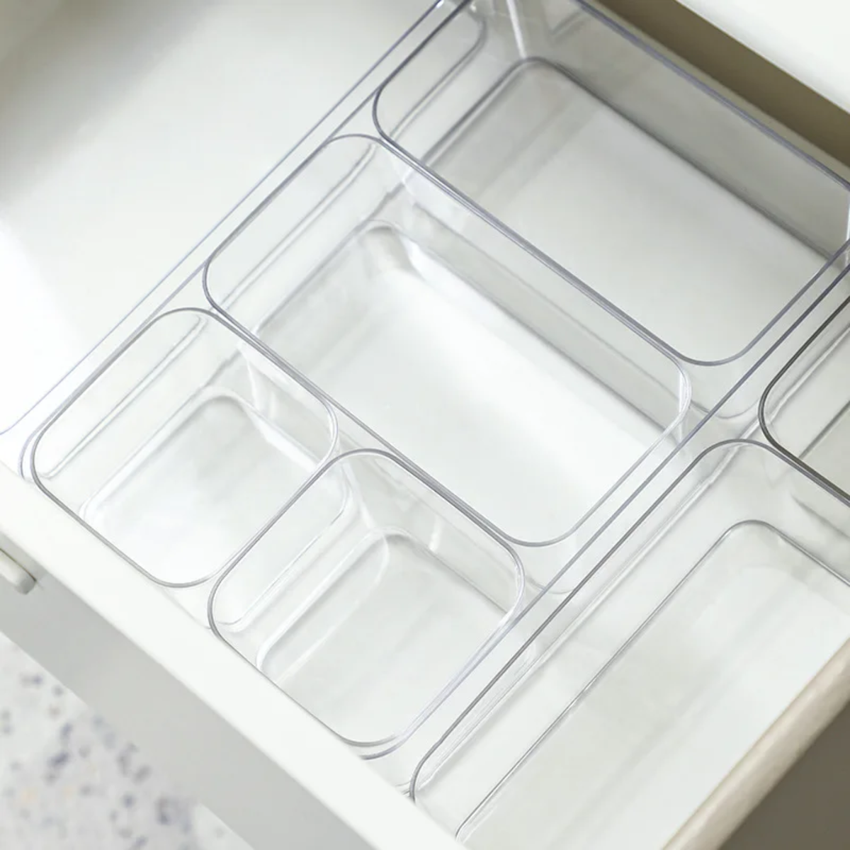 A  Storage Organizer Tray is Arranged in a Drawer.