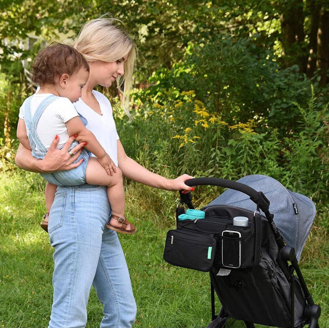 Baby and mom with Stroller Organizer Bag