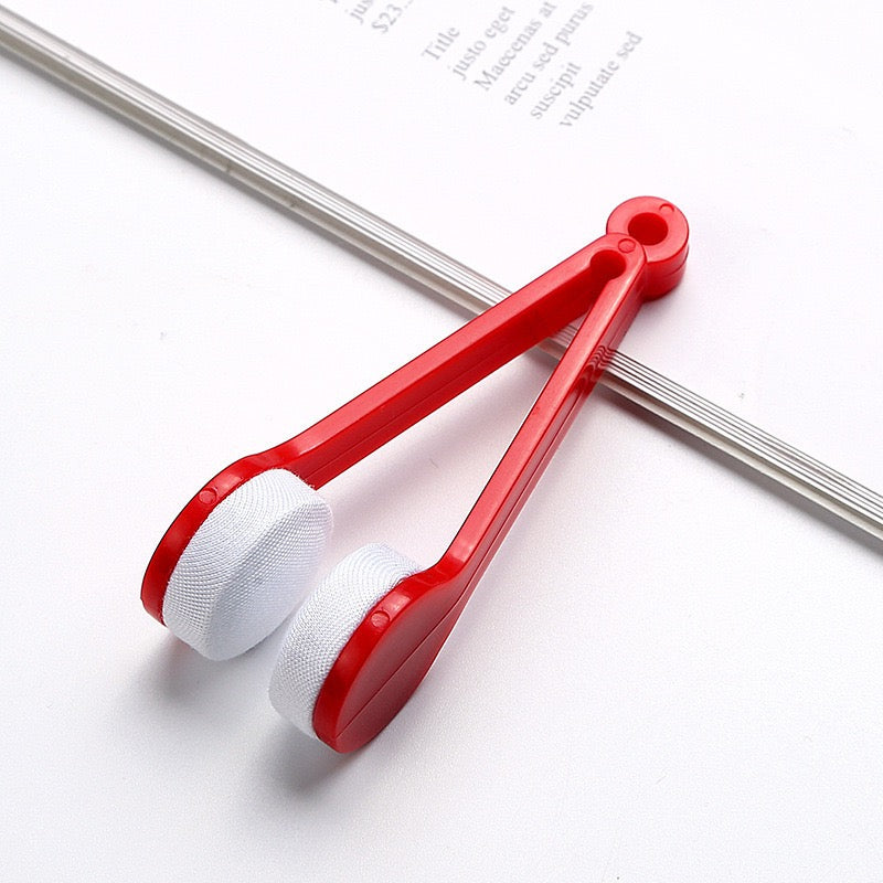 Microfiber Eyeglass Cleaning Tool in red color