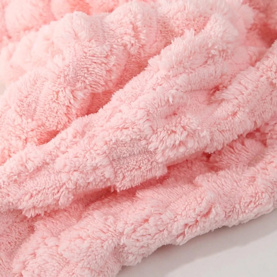 Fabric of Super Soft Hair Drying Bath Towel.