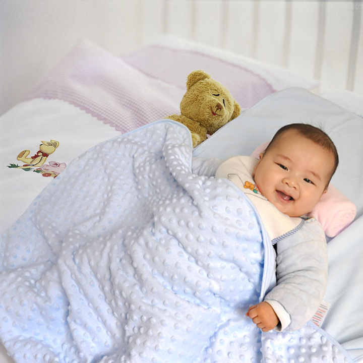 A Baby is Covered Using Super Soft Newborn Baby Swaddle Blanket.